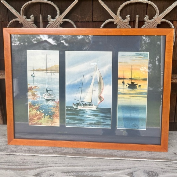 Framed Certified Sailboat Prints by California Artist, David R. Rogers. - Picture 8 of 9